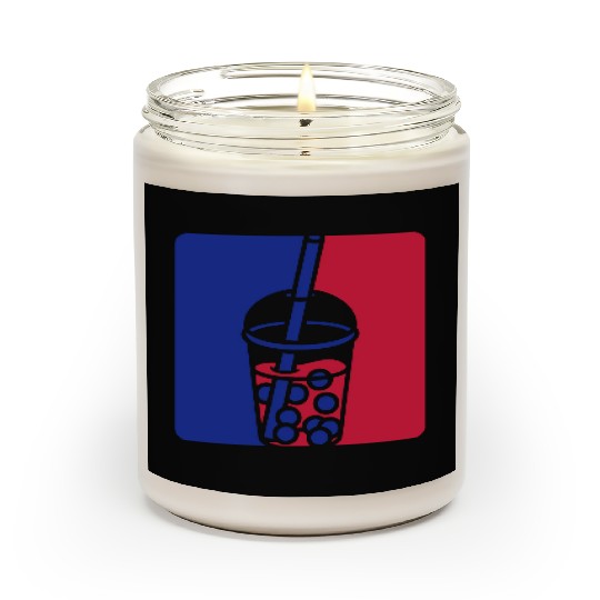 Blue red bubble tea Scented Candles