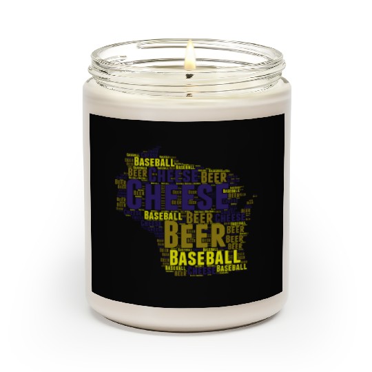 Cheese, Beer, and Baseball Wisconsin Scented Candles