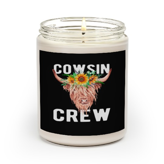 Cousin Puns Cowsin Cousin Crew Cow Farm Farmer Scented Candles
