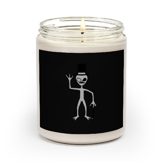 Sir alien waving friendly Scented Candles
