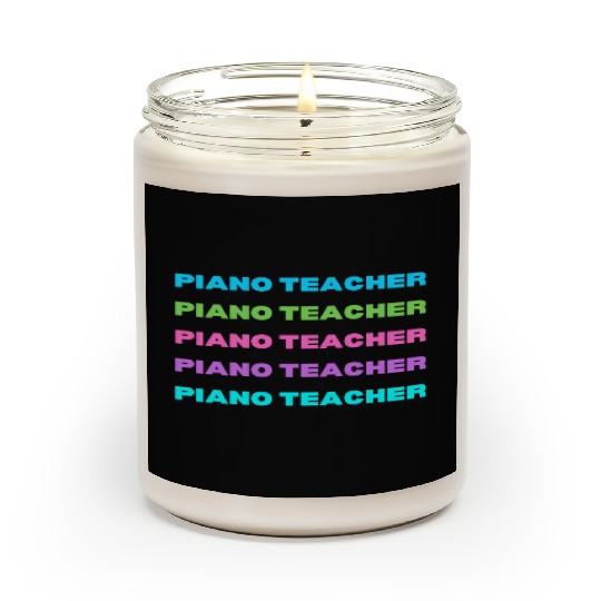 Piano Teacher Multi Color Scented Candles