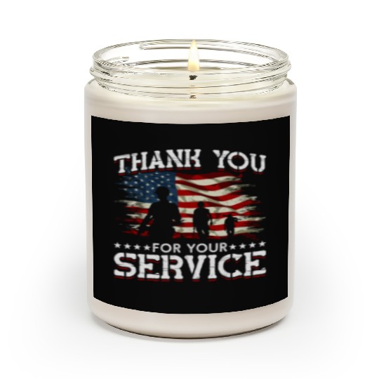 Memorial Day American Flag Patriotic Soldier US Scented Candles