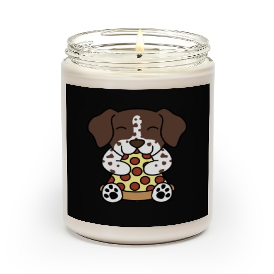 German Shorthaired Pointer Pizza Lover Scented Candles