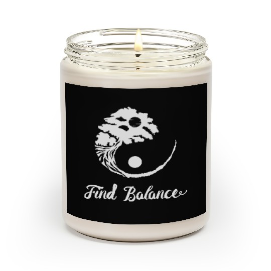 Bonsai Funny Quote Find Balance Zen Planting Gift Scented Candles
