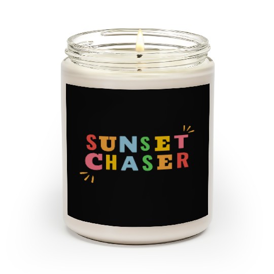 Sunset chaser colorful letters Scented Candles