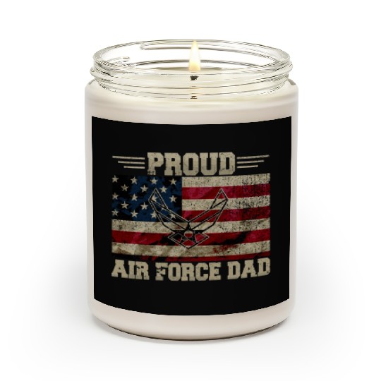 Proud Air Force Dad Veteran Us Flag Scented Candles