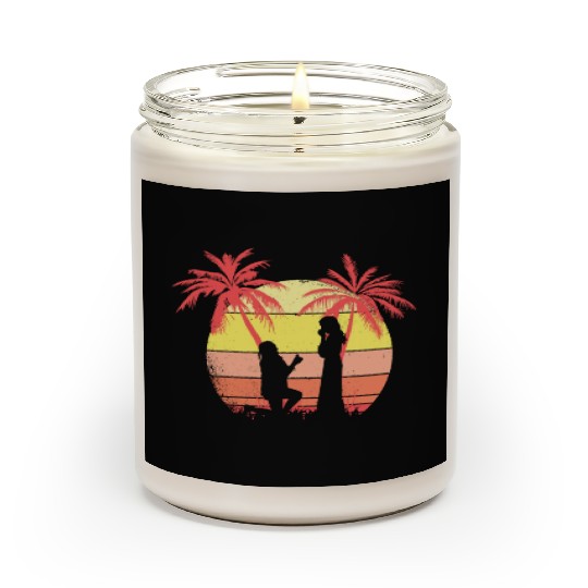 Lesbian Couple Romantic Marriage Propose Summer Scented Candles