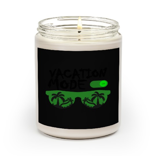 Vacation mode ON in green Scented Candles