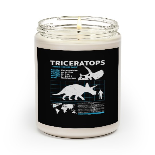 triceratops fact sheet Scented Candles