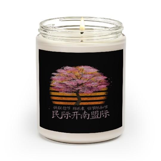 Cherry Blossom Asia Pastel Sea Of Flowers Scented Candles