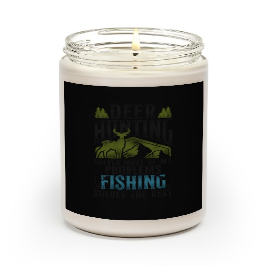 Buck Deer Hunting Hunter Fishing Scented Candles