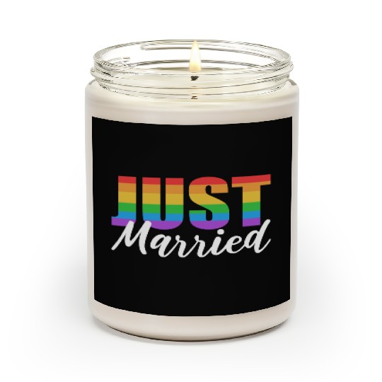 Just Married LGBTQ LGBTQ Gift Scented Candles