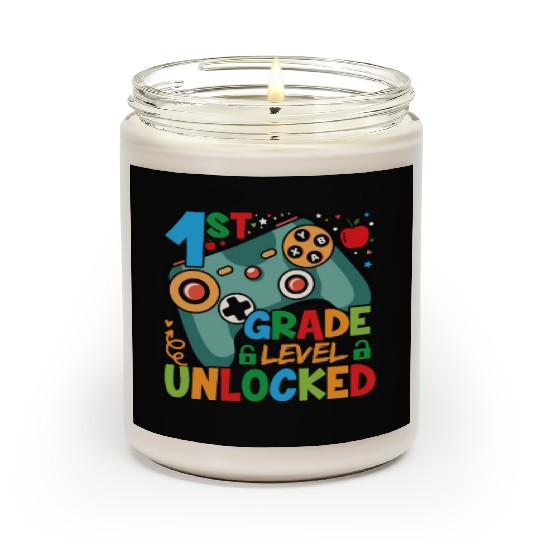 1st Grade Level Unlocked Video Game Boys 1st Scented Candles