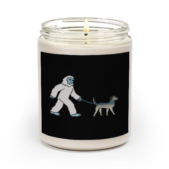 Bigfoot Sasquatch Walking Irish Wolfhound Scented Candles