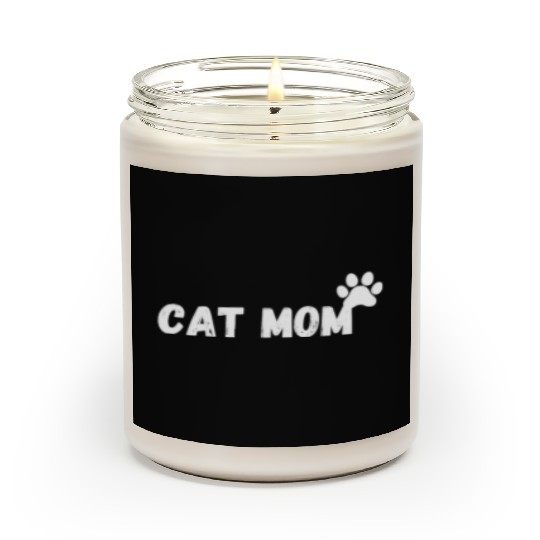 Cat Mom Funny design Classic Scented Candles
