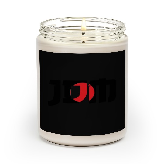 JDM Black japanese flag car lover gift racer Scented Candles