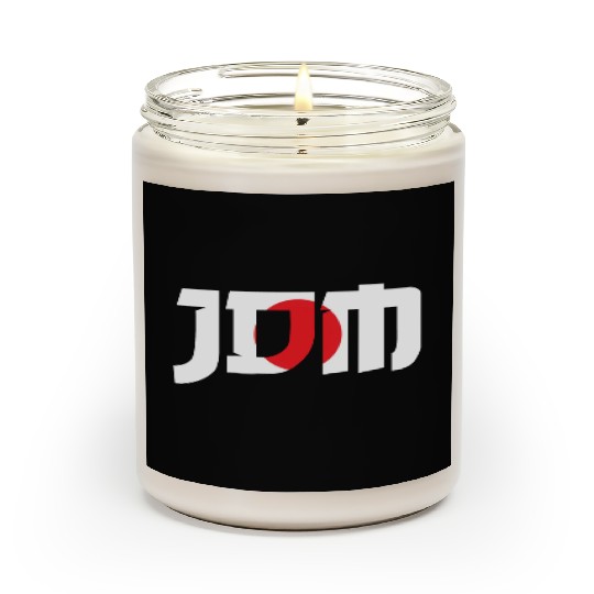 JDM white japanese flag rally racer drifter car Scented Candles