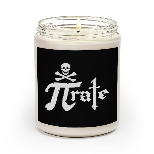 Funny Pirate Pi Symbol Scented Candles Nerd Math Geek PI Day
