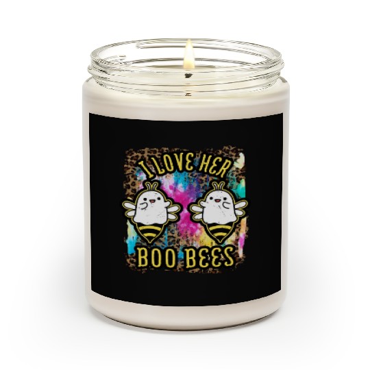 Halloween I love her Boo Bees Tie Dye Scented Candles