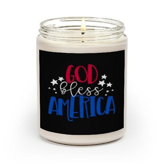 God Bless America Patriotic American 4th of Julygo Scented Candles