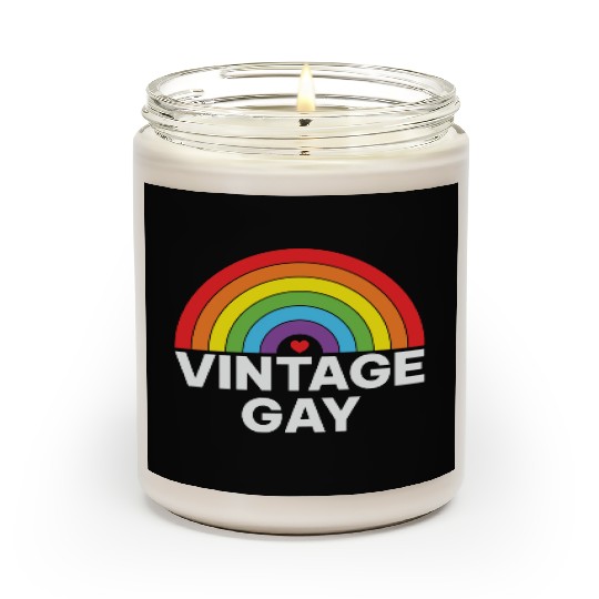 LBGT Flag Gay Pride Human Vintage Rainbow Scented Candles