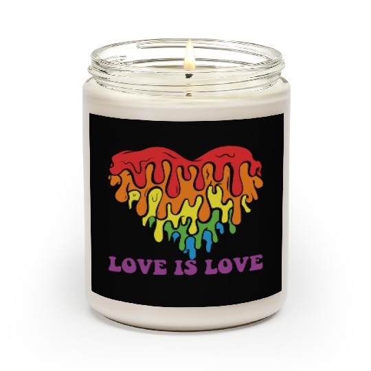 LBGT Flag Gay Pride Human Love is Love Scented Candles