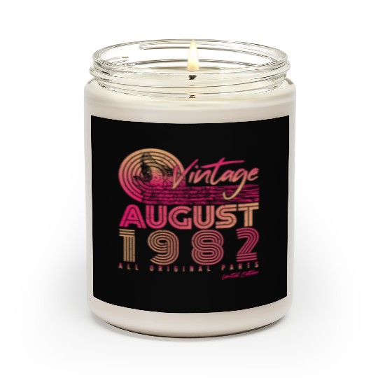 40th Birthday August 1982 Scented Candles