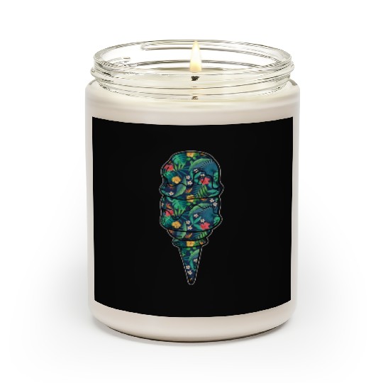 Ice Cream Tropical Floral Flower Scented Candles