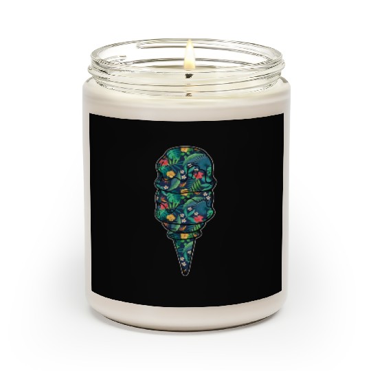 Ice Cream Tropical Floral Flower Scented Candles