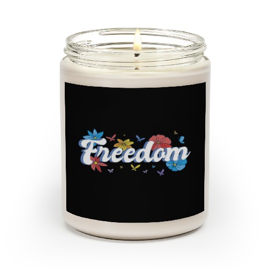 Freedom flowers butterflies liberty design Scented Candles
