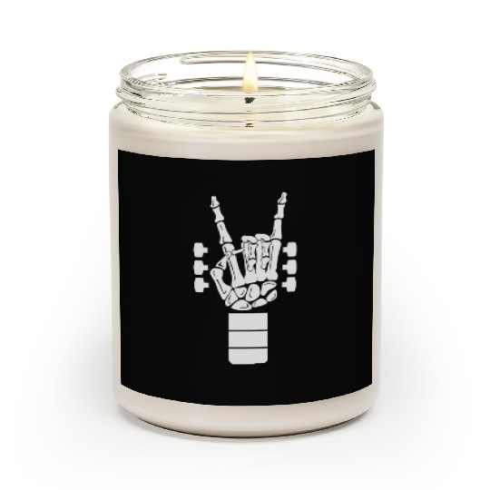Metal Producer Skeleton Hand Guitar Scented Candles