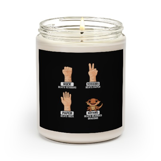 Rock Paper Scissors Nothing Beats Bearded Dragons Scented Candles