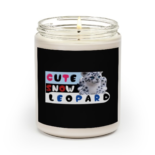 Cute Snow leopard |big cats Scented Candles
