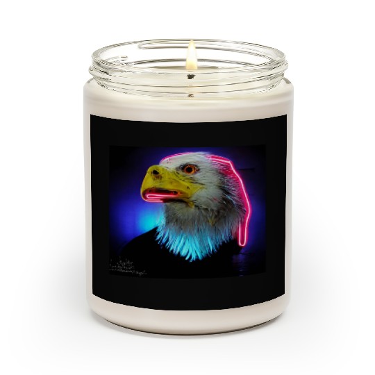 i love america neon bright lightsamerican eagle Scented Candles