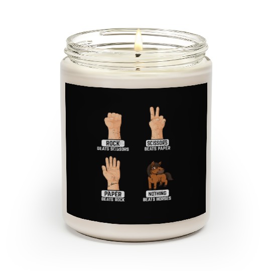 Rock Paper Scissors Nothing Beats Horses Horse Rid Scented Candles