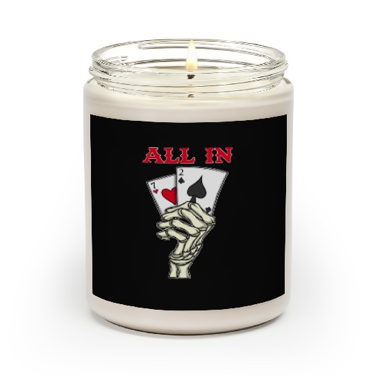 Poker Player Poker Cards 7 2 Skeleton Hand Poker Scented Candles