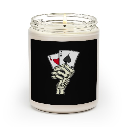 Poker Player Poker Cards 7 2 Skeleton Hand Poker Scented Candles