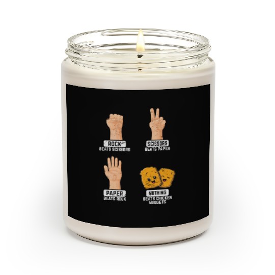 Rock Paper Scissors Nothing Beats Chicken Nuggets Scented Candles