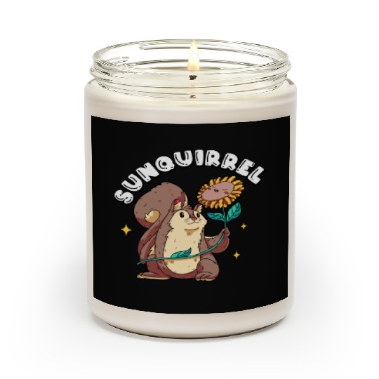 Sunquirrel Squirrel & Sunflower-Themed Leisure Scented Candles