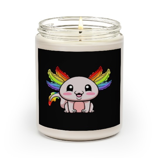 Axolotl LGBTQ Gay Pride Rainbow Flag LGBT Scented Candles