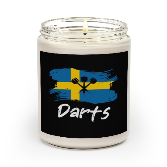 Darts Sweden Flag Dart Throwing Sweden Country Scented Candles