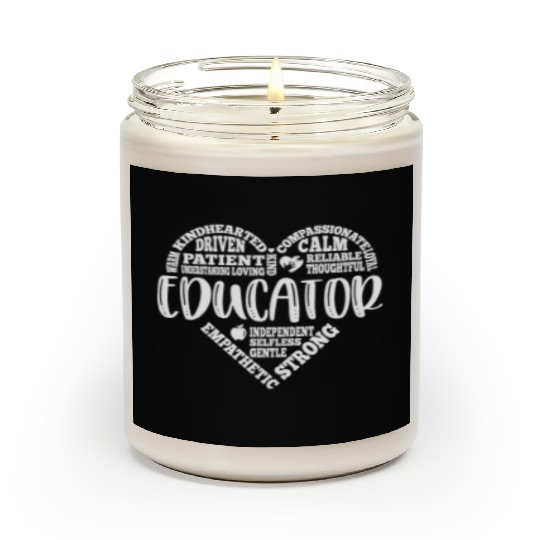 Educator Teacher appreciation subway art Scented Candles