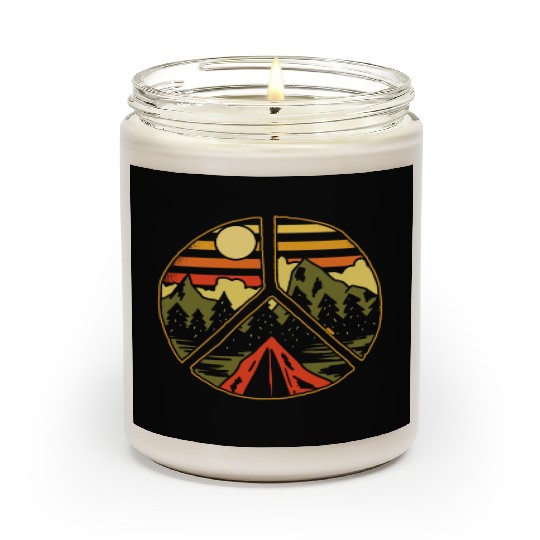 Hiking Outdoors Peace and Love Scented Candles