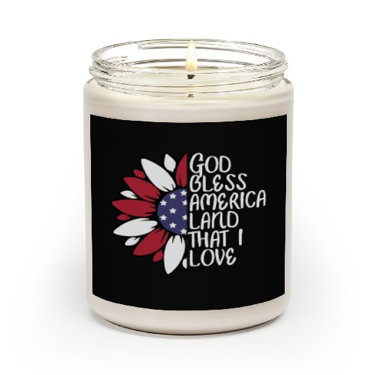 God Bless America Sunflower God Bless USA Scented Candles