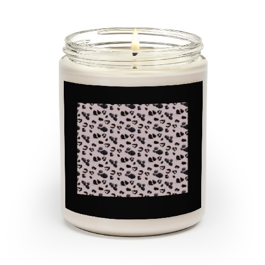 Cheetah Animal Print Pink Pattern Scented Candles