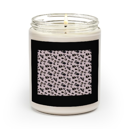 Cheetah Animal Print Pink Pattern Scented Candles