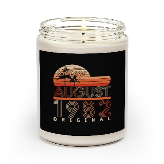 40th Birthday August 1982 Scented Candles
