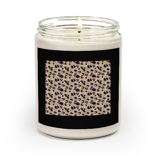 Pretty Leopard Animal Print Pattern Scented Candles
