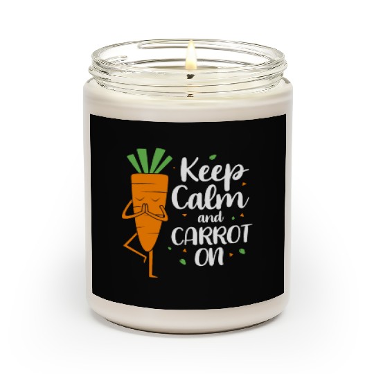 Funny Carrot Keep Calm And Carrot On Scented Candles