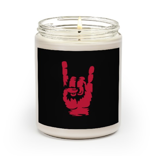 Cool heavy metal hand Scented Candles